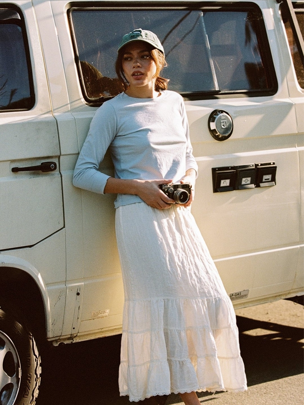 LA Relaxed Tissue Linen Skirt